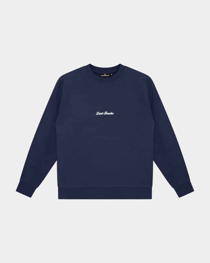 Signature Sweater Navy - Last Bucks The Signature Sweater in Navy, front view
