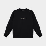 Signature Sweater Jet Black - Last Bucks The Signature Sweater in Jet Black, front view