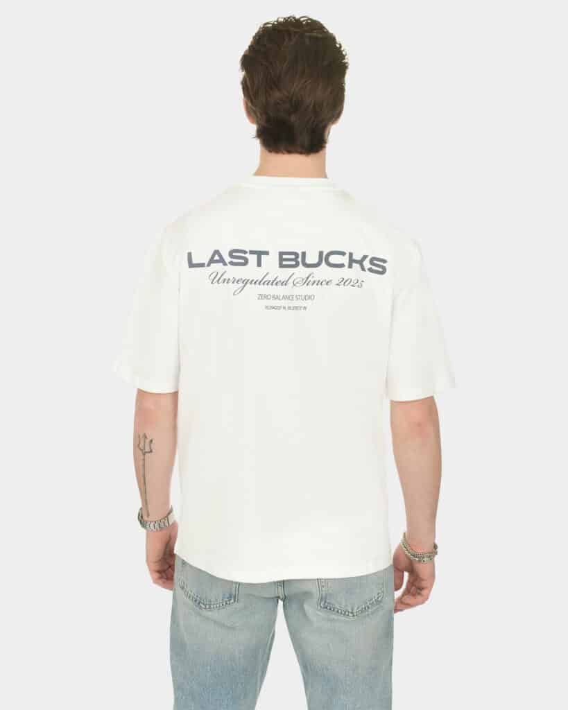 Zero Balance Tee White/Blue | Men’s Heavyweight Oversized T-Shirt