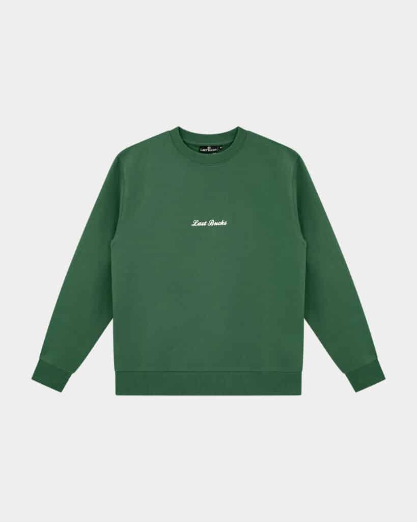 Signature Sweater Hunter Green - Last Bucks The Signature Sweater in Hunter Green, front view