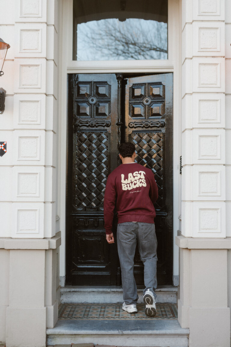 Man wearing The Wave Sweater by Last Bucks