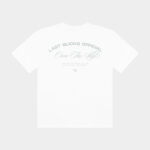 Back product view of the Own The Sky Tee in White with a large vintage-style Own The Sky graphic print