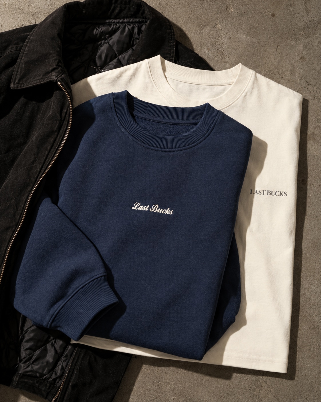 Layering a tee and sweater for New Year's Eve