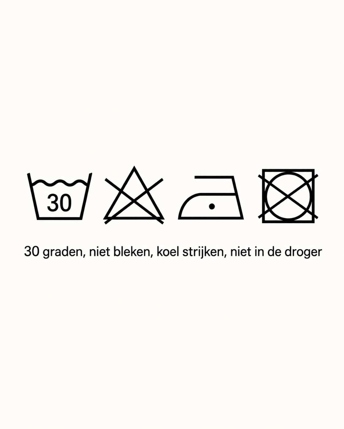 Waslabel met 30 graden voor zware winterkleding
