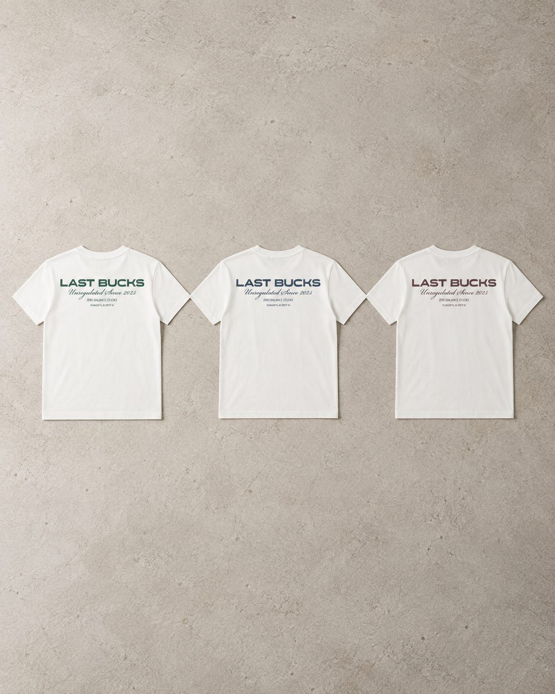 Three Zero Balance colourways in green, blue and red