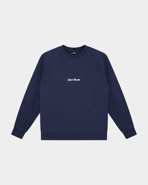 Signature Sweater Navy - Last Bucks The Signature Sweater in Navy, front view